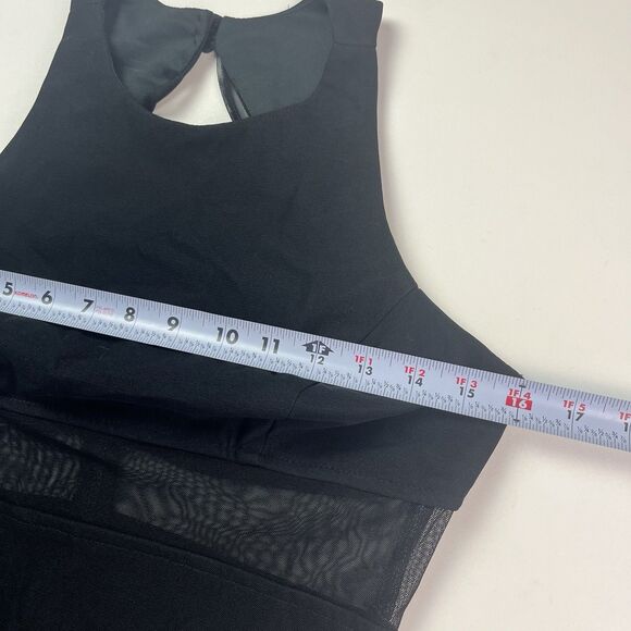 Vtg FAVIANA  Sheer Mesh Midi Dress 4 Black Whimsigoth Fairy Grunge Gothic Indie - Picture 7 of 14